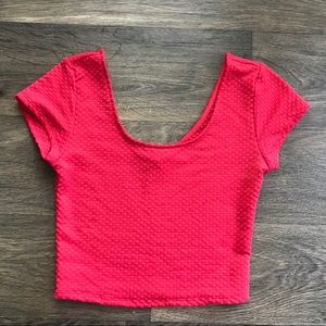 Love, Fire Red Crop Top Size Small